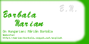 borbala marian business card