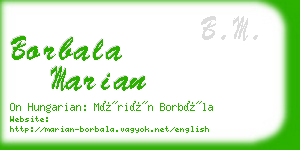 borbala marian business card